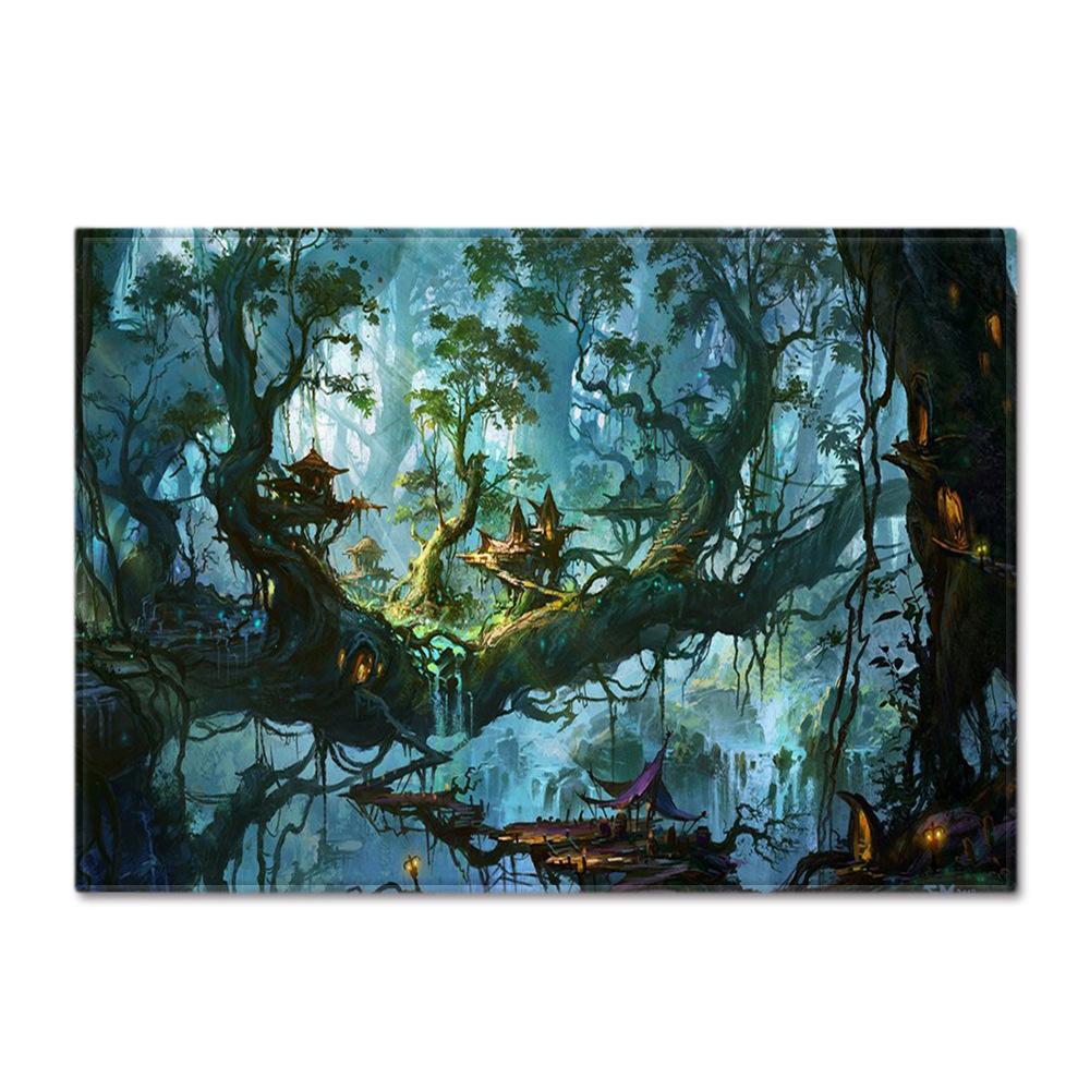 Tree Hole Large Carpet Feather Wind Bedroom Floor Mat