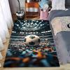 Soccer Ball Carpet with Stadium Scene Design for Bedroom Decor Suitable for Use As an Anti-slip for Living Room Bedroom Sofas