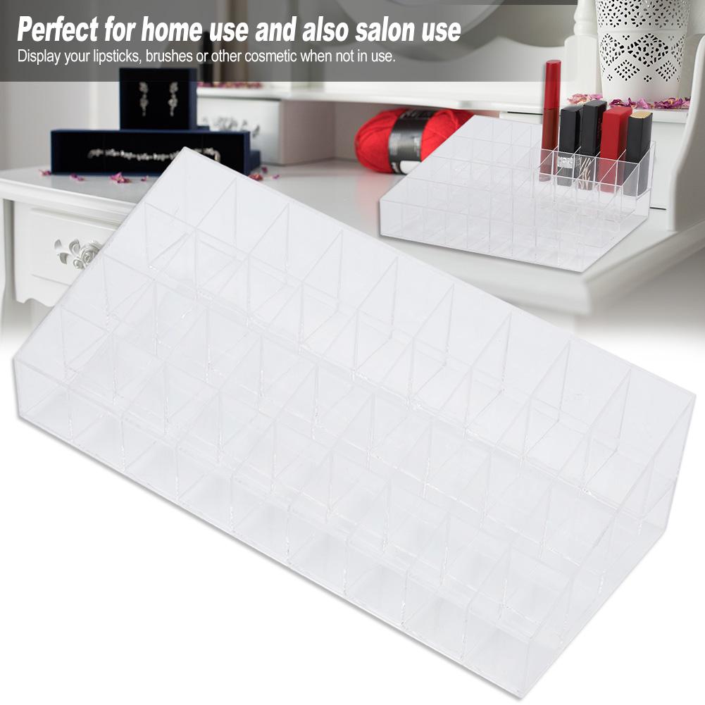 36 Grids Lipstick   Transparent Lipstick Display Case Storage Box for Lipsticks Brushes Cosmetics with Stair Step Arrangement
