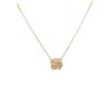 Real Gold Plated French Luxury Zirconia Luck Pendant Necklace - Colorfast Clavicle Chain