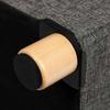 Upholstered Quilted Pouf with Storage Capacity 33L Wooden Legs