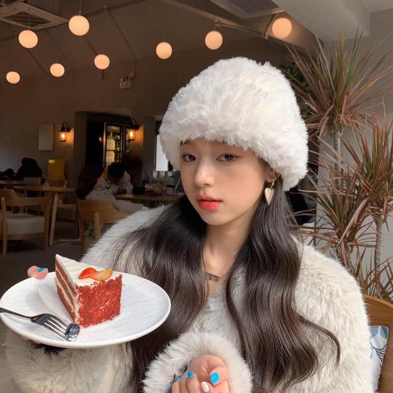 Cozy Knitted Imitation Fur Hat with Ear Protection for Autumn/Winter Warm Hat