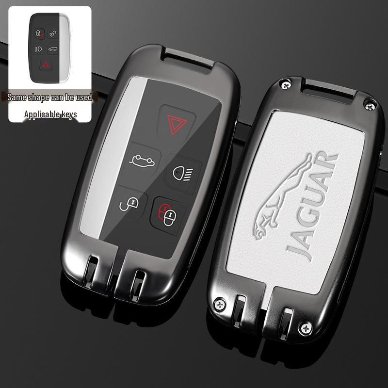 Jaguar XFL/XEL/XJL/F-Pace/F-Type Key Case with Buckle - Premium Car Key Remote Holder
