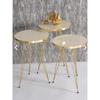 Nesting Table And Center Table Kr Set Gold Cream Wire