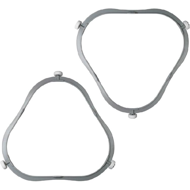 

Set of 2 Multifuntional Microwave Turntable Supports Providing Stability and Compatibility Plastic Texture for Microwave 1