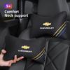 Car Headrest Pillow Lumbar Support Suede Neck Rest Back For Chevrolet Camaro Equinox Traverse Montana Silverado Trax Keychain