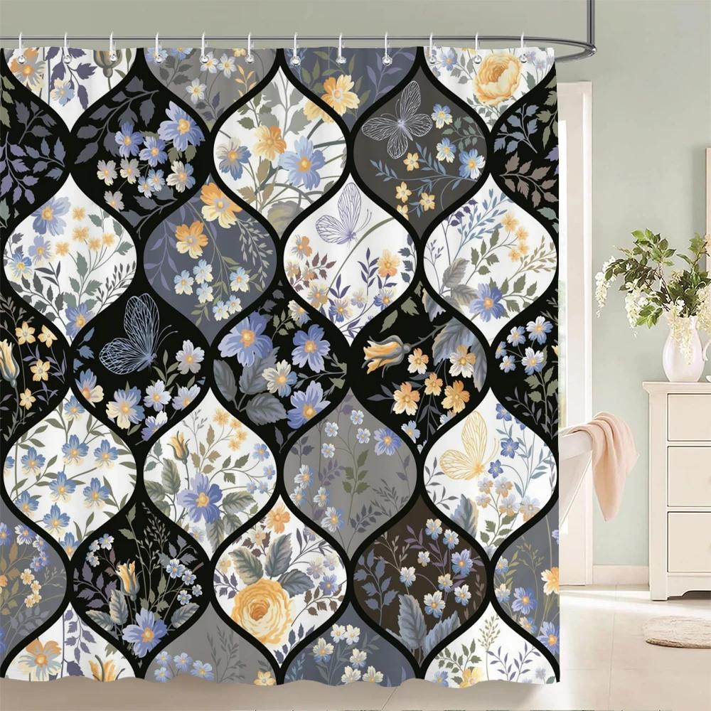 3D Printing Indian Boho Shower Curtain Bathroom Curtains With Hooks Bohemian Mandala Waterproof Fabric Bathtub Decor Screen