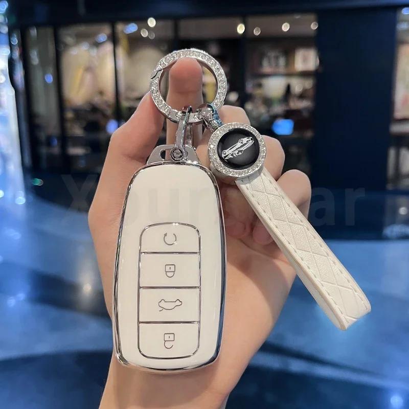 TPU Shell Fob Holder for Chery Tiggo 8 Pro Tiggo 8plus New 5 Plus 7 Pro 4 Tiggo 4 5X 7 Pro 8 Exeed Txl Tx Lx Car Key Case Cover