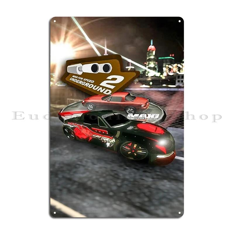 Need For Speed Underground Fountains City Center Metal Plaque personalized Funny Bar Decoration Wall Cave Tin Sign Poster