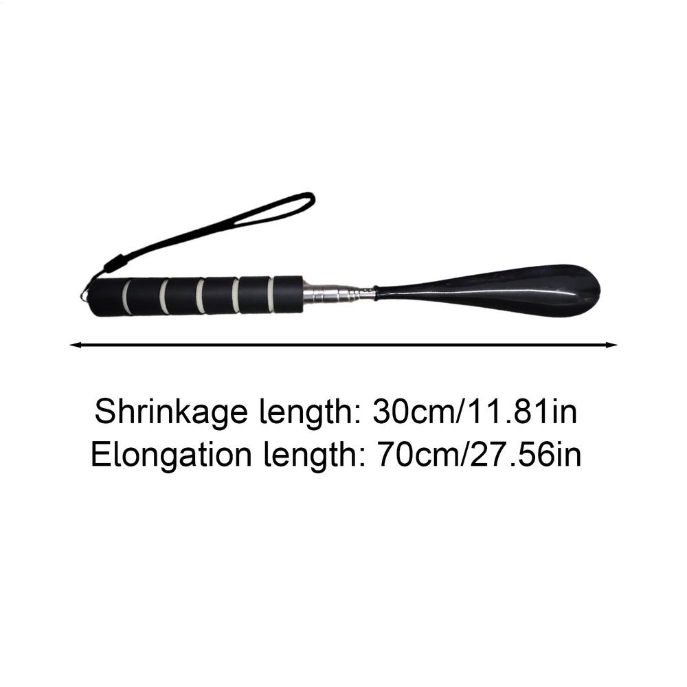 Long Handle Shoe Horn Stainless Steel Adjustable Extended Shoehorn Handle Shoe Putting Tool For Old Man With Diseases In Hands