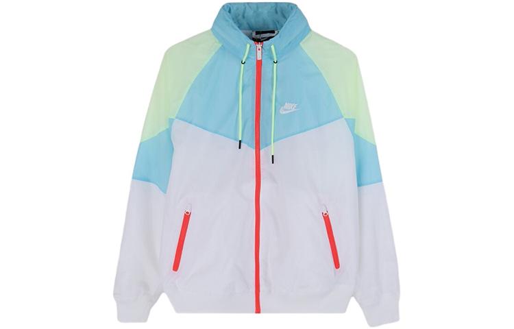 Nike Retro Sports Stand Collar Jackets Men s Blue White AR2210-101 XXL