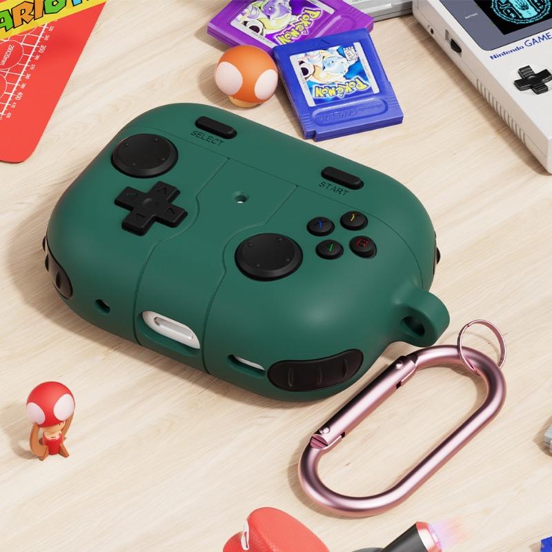 Divertente Custodia Protettiva Antiurto 3D Gameboy per AirPods Pro 3 Cover in Silicone per Cuffie Portachiavi per Airpods Pro 3 2025