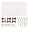 DIY Epoxy Resin Crystal Letter Silicone Set for Key Pendant Crafting