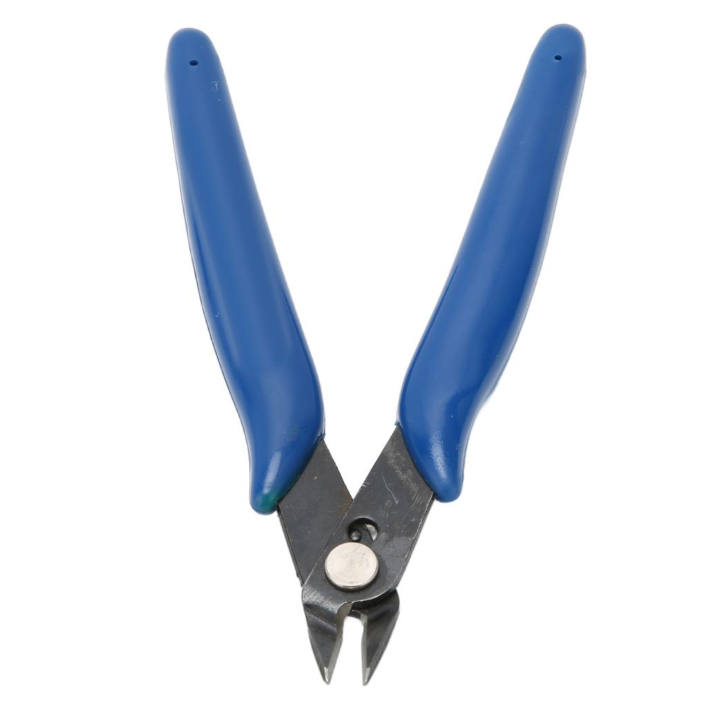 Crimp Pliers Anti Slip Blue Rubber Handle Diagonal Electronic Pliers DIY Jewelry Making Pliers