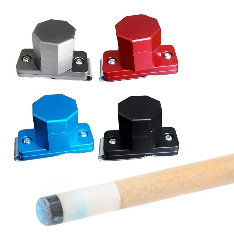 Pool Chalks Holder Magnetic Billiard Cue Chalks Holder with Aluminum Belt Clip