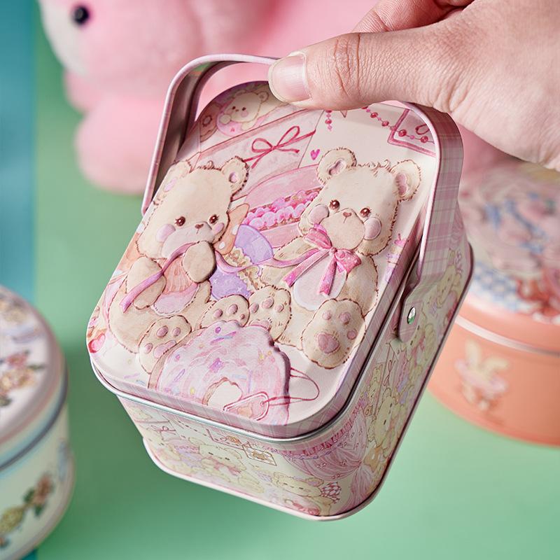 Tinplate Candy Box Kids Gifts Small Tin Box Cookie Boxes Portable Gift Case For Birthday Wedding Party Decoration