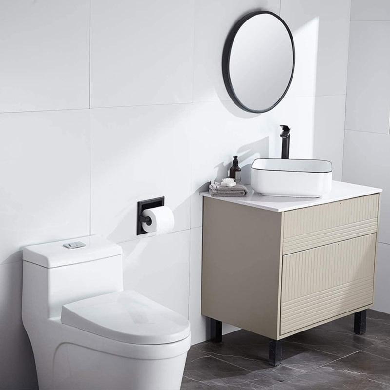 Contemporary Sturdy Stainless Steel Toilet Roll Holders Recessed Designs Portable Accessory for Elegant Bathroom