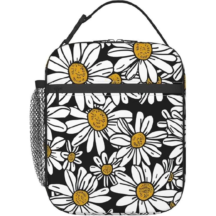 Pink Marble Lunch Box for Women Men, Insulated Lunch Box, Reusable Lunch Bag for Office, Work, Picnic, Travel