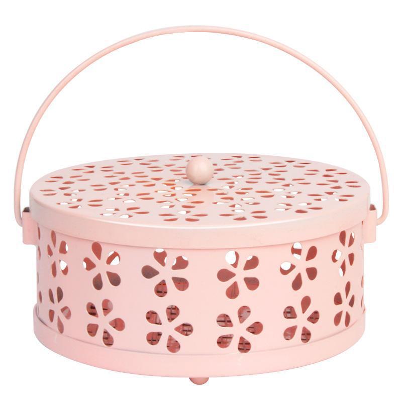 Wrought Iron Mosquito Coil Holder & Fireproof Incense Burner with Lid