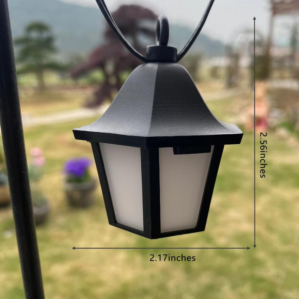 Solar Lantern String Light Outdoor Waterproof Lamp Retro Patio Fairy Light for Eaves Yard Garden Fence Balcony Christmas Decor