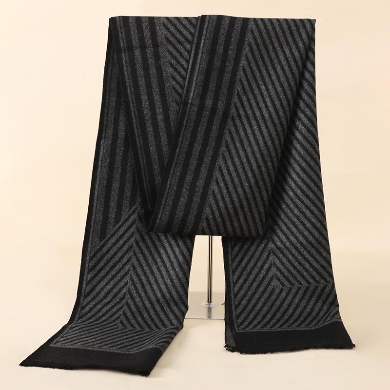 RUNMEIFA  Classic Autumn & Winter Warm Plaid Man Scarf Cashmere Wool Panama Soft Striped Long Scarf High Quality 40 Colors