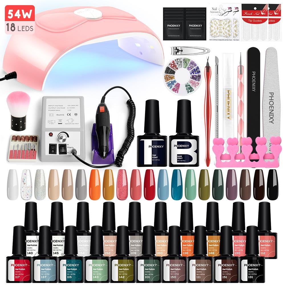PHOENIXY 20 Colors 8ml Colorful Summer Autumn Colors Vernis Gel Nail Polish UV Nails Gel LED Nail Art Gel Lak Series Manicure Design Set