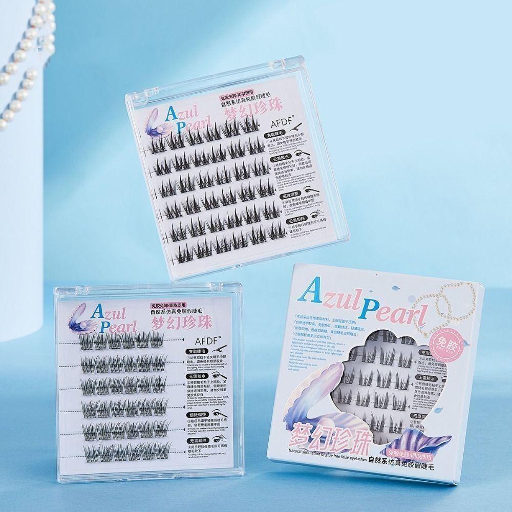 

DIY Natural Fake Eyelash Artificial Fibers Segmented Eyelashes Bundles New False Eyelashes Women F