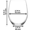 Set of Riedel The O Wine Tumbler Cabernet/Merlot + Viognier/Chardonnay Glasses, 8 Pieces (5414/50)