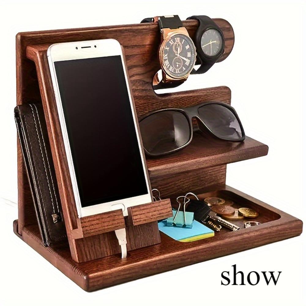 Držák na mobilní telefon, stolní úložný stojan, dokovací stanice, úložný box na noční stolek, úložný box na konferenční stolek, dárky pro otce a manžela,