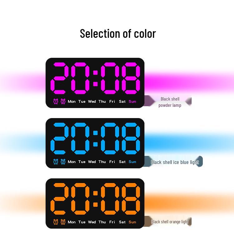 Multifunctional Wall Clock 6638: Large Screen, Dual-Use, Temperature Display, Living Room Alarm Clock