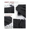 Black plaid wide-leg pants women's new autumn straight casual pants loose lazy wind loose pants
