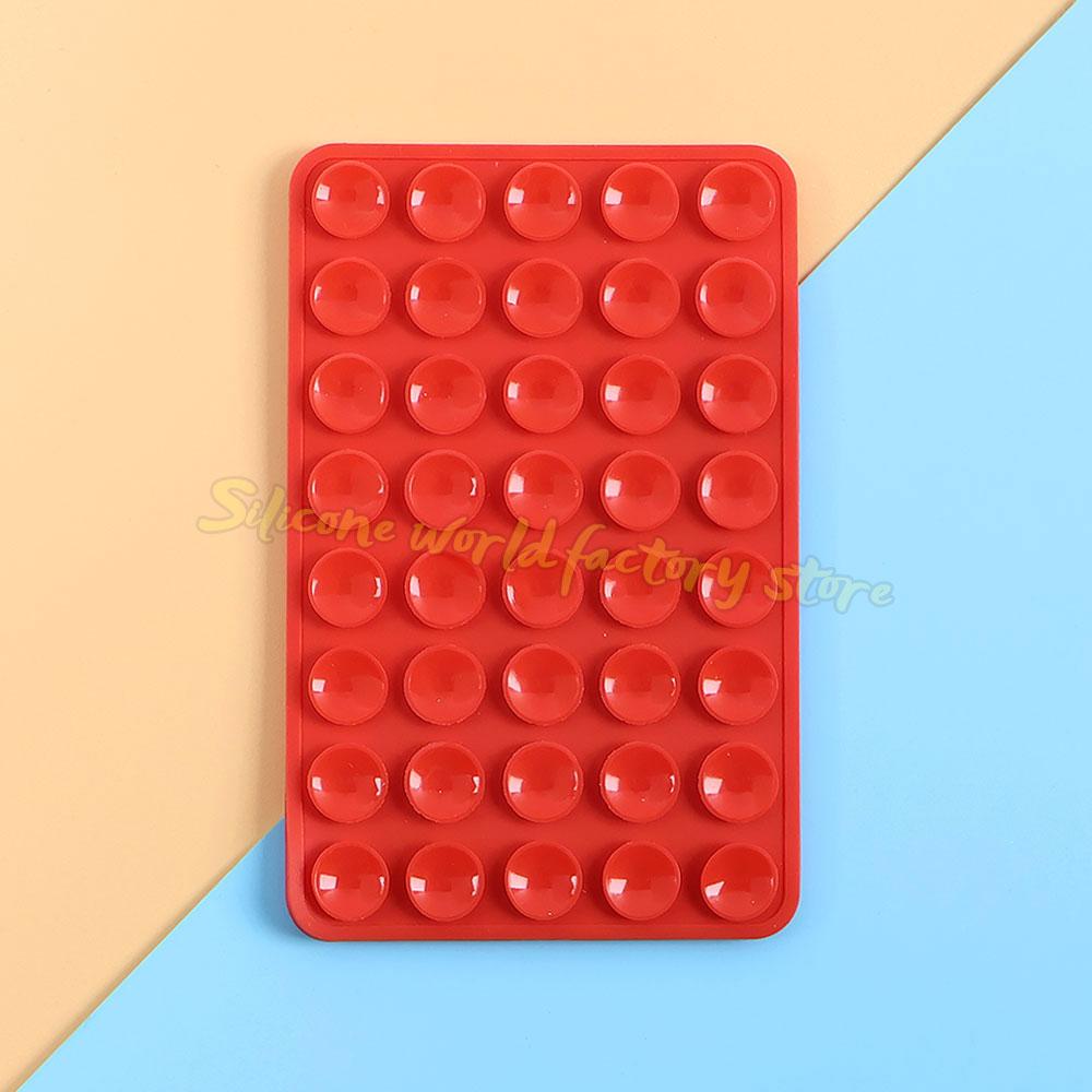 Silicone World Double-sided Silicone Suction Pad For Mobile Phone Fixed Pad Suction Cup Wall Stand Square Anti-Slip Back Sticker