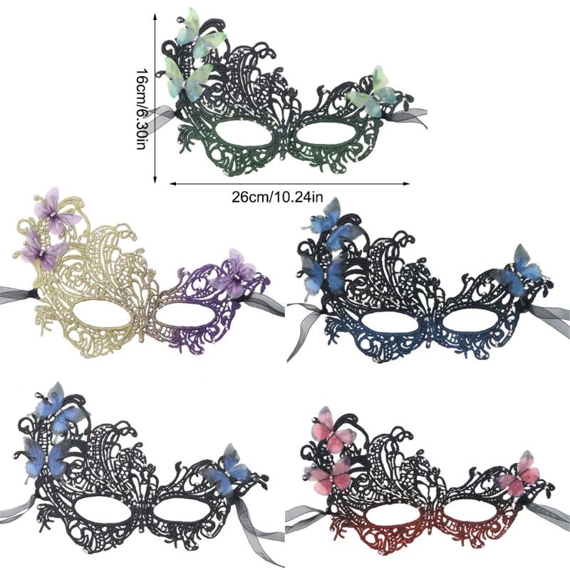 Half Face Lace Mask Masquerades Mask Eye Mask With Gradient Design Perfect For Halloweens And Cosplays