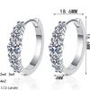 1.12ct Moissanite Earrings for Women Lab Grown Diamond Ear Studs 925 Silver Fine Jewelry Gift