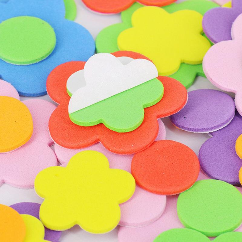 3D EVA Stickers Colorful Handmade Stickers Geometry Heart Star Animal Flower Self-Adhesive Craft Toy Party Decoration Gift ZYF