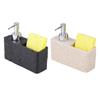 Soap Dispenser with Storage Compartment Multifunctional Pump Bottle Organizer Holder for Countertop,Dish Sponge and Brushes