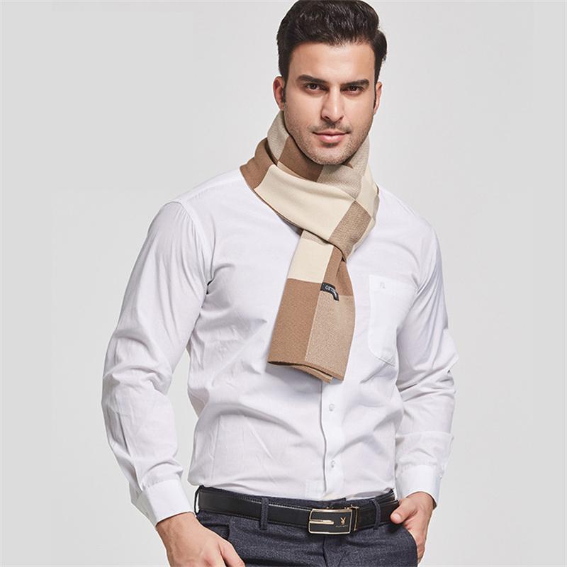 Men Scarf Winter Warm Cashmere Scarves Fashion Men'S Pashmina Shawl Business Bufandas Male Accessories