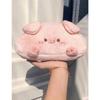 Durable Pink Pig Pencil Bag Soft Large Capacity Stationery Case Metal Zipper Cute Student Pencil Bag