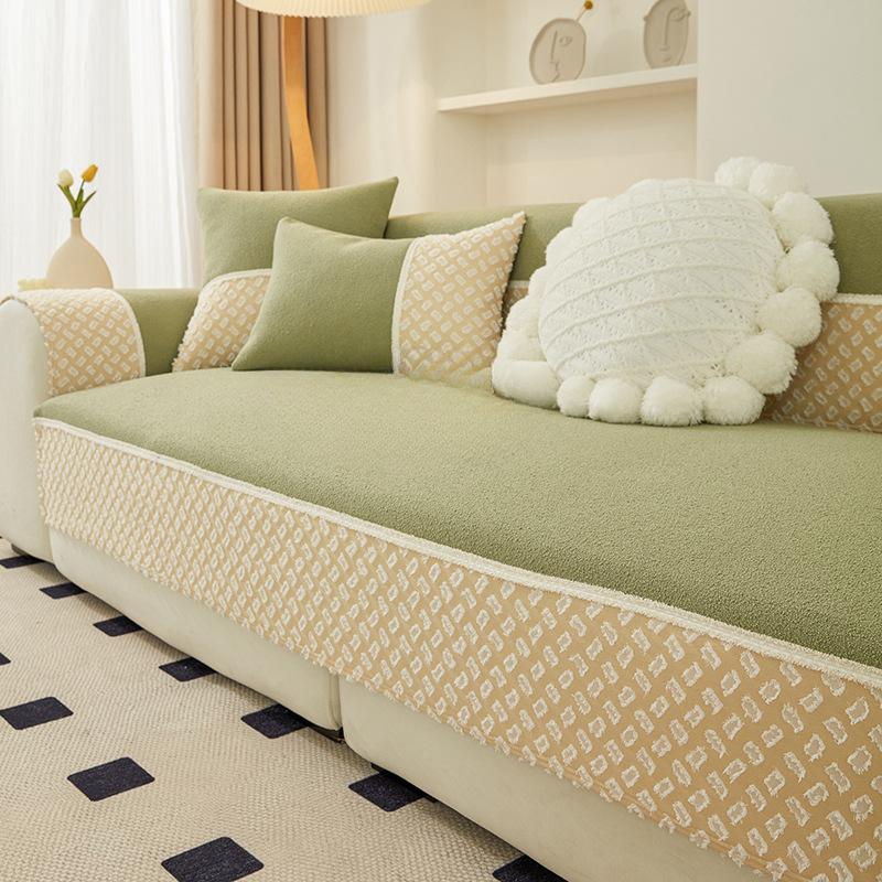 Chenille French Sofa Cushion Non-Slip Seat Cover Four Seasons Universal Light Luxury Sofa Protector
