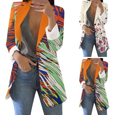 Damenmode, lässig, bedruckt, Anzug, langärmelig, locker, bequem, Strickjacke