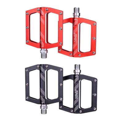8 Pins Wide Flat Cycling Pedals Nonslip Road Bicycles Pedals Aluminum Alloy Mountain Bicycles Pedals Easy To Install