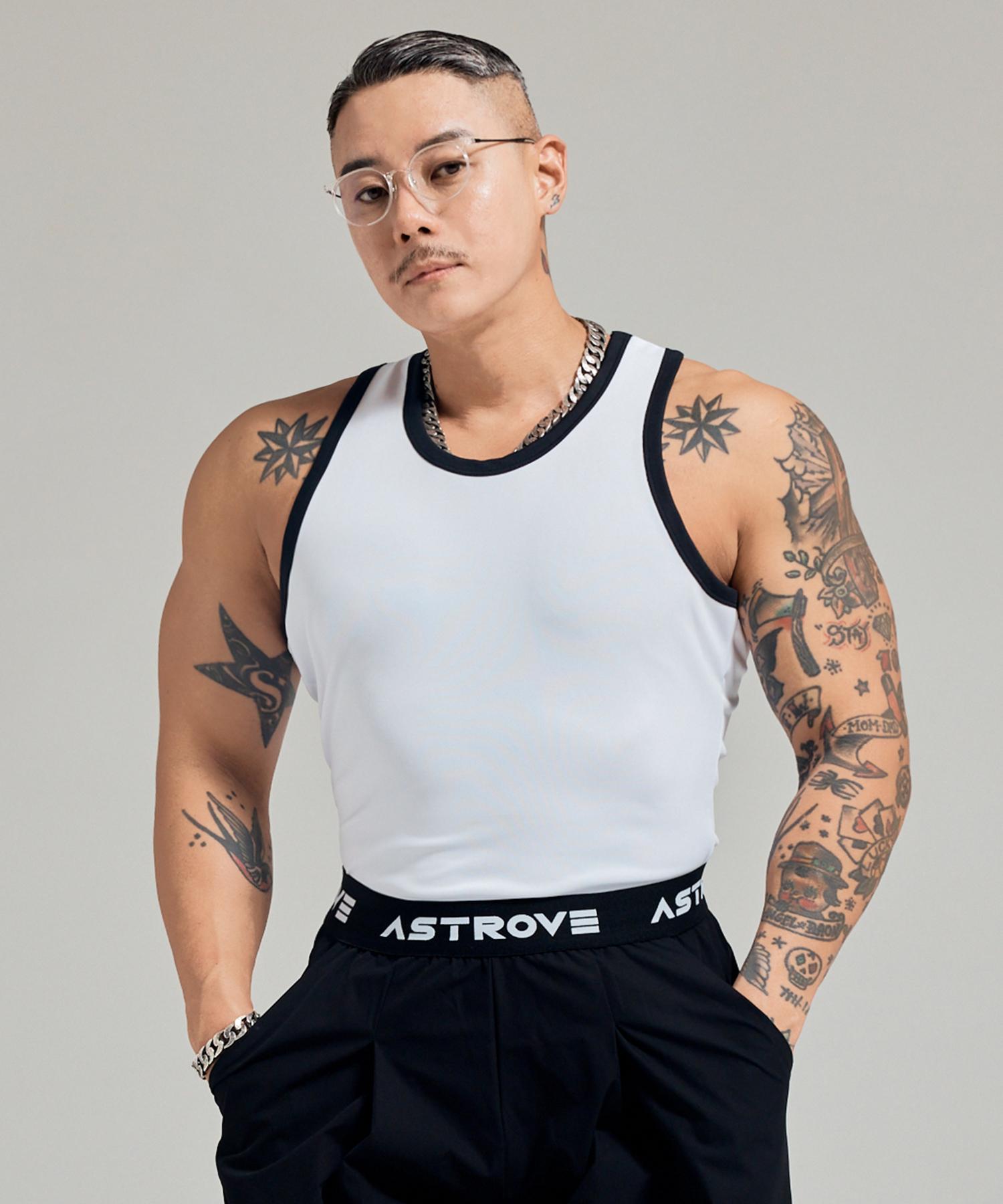Astrov Tech Dry Comp Sleeveless White-Black L