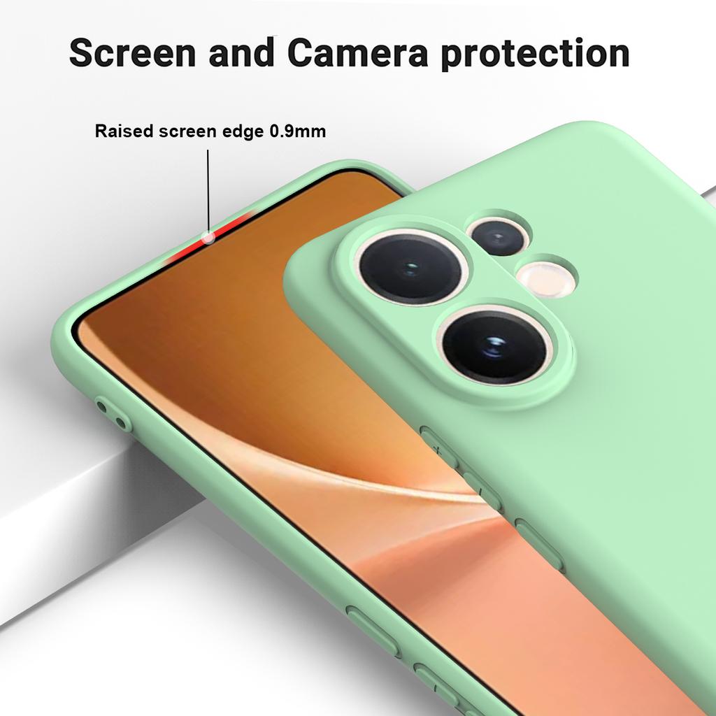 For vivo V60 5G/T4 Pro Liquid Silicone Case Phone Back Cover with Hand Strap