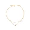 Elegant Two-Layer Pendant Necklace with Freshwater Pearls and Gold Chains - Minimalist Jewelry for Everyday Wear