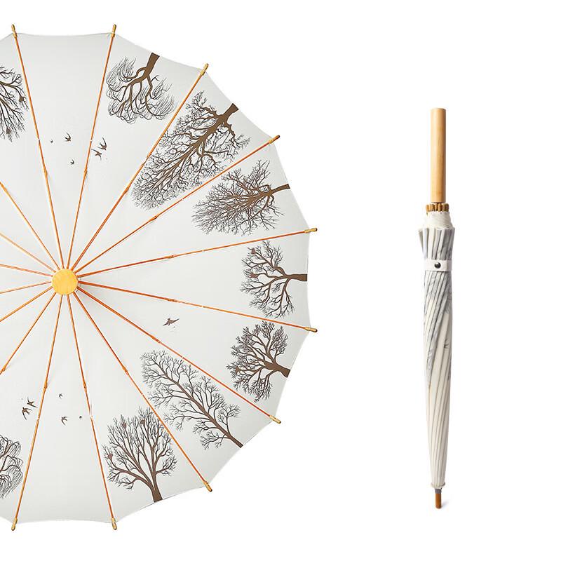 Nanqiao Vintage Chinese Style 16-Rib Long Umbrella