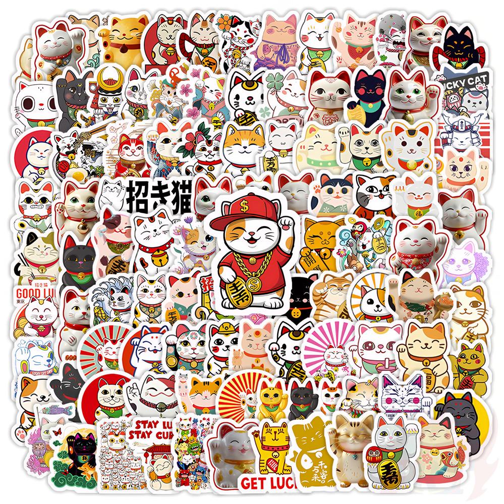135Pcs/Set Lucky Cat Mini Diary Manual Stickers DIY Scrapbooks Album Decor Decals Stickers