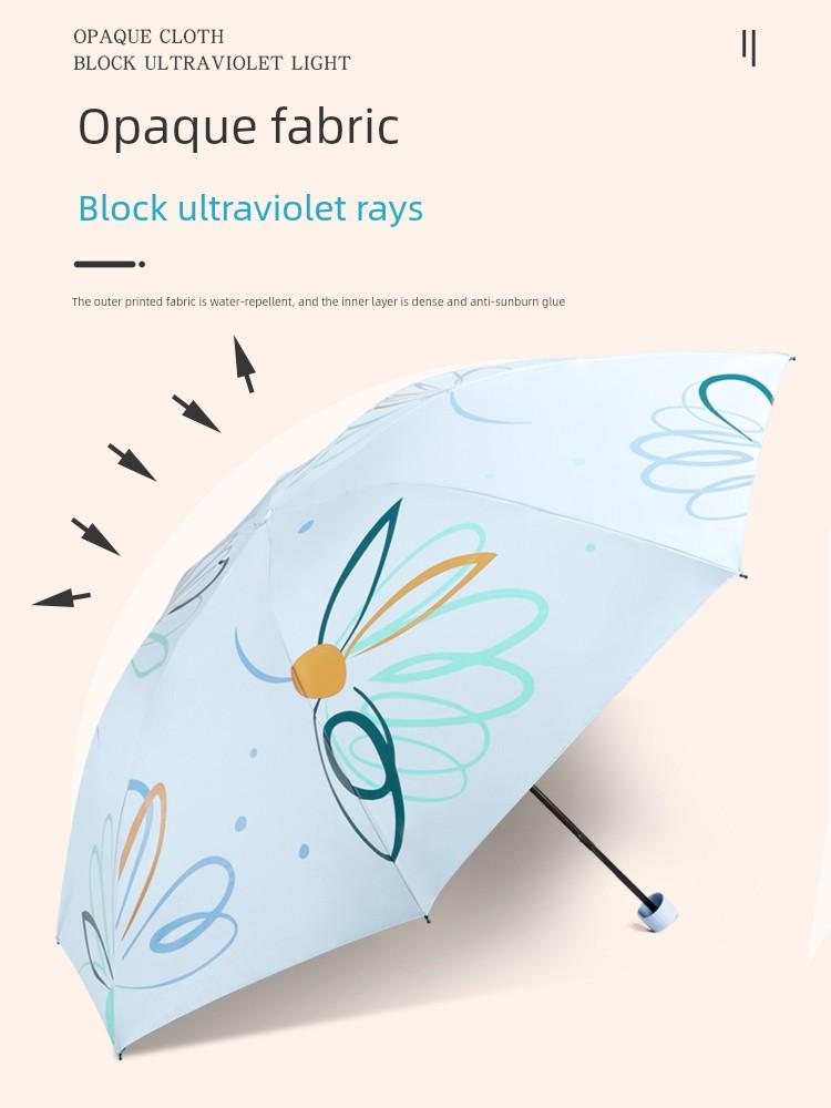 Paradise Umbrella Sun Protection Uv Protection Parasol Ultra-Light Dual-Use Umbrella for Women 70% off Fold Portable Compact Sun Umbrella