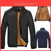Sudadera con capucha para hombre con forro de pelo sintético, chaqueta con cremallera y cuello alto cálido