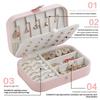 Portable Jewelry Storage Box Travel Organizer Jewelry Case Leather Storage Earrings Necklace Ring Jewelry Organizer Display