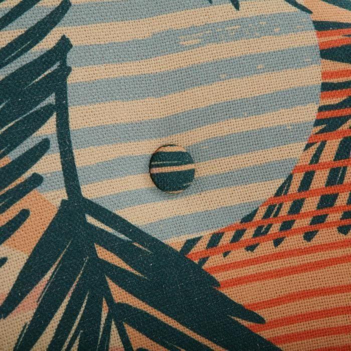 Fauteuil à bascule - VERSA - Saona - Tissu imprimé feuillage - Métal - 1 place